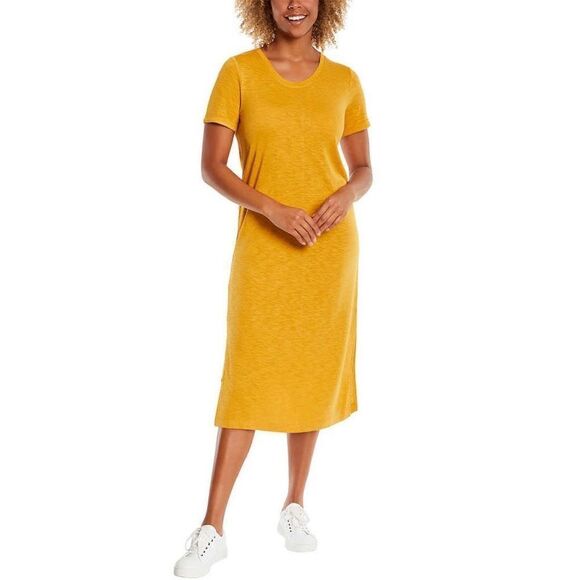 NEW! Jessica Simpson Ladies Midi Dress in color Goldenrod - Picture 2 of 14